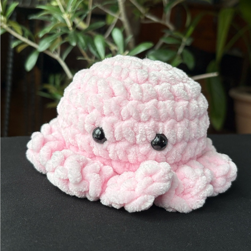Pink octopus crochet amigurumi plush